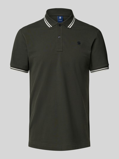 G-Star Raw Slim fit poloshirt met labelstitching, model 'Dunda' Antraciet - 2