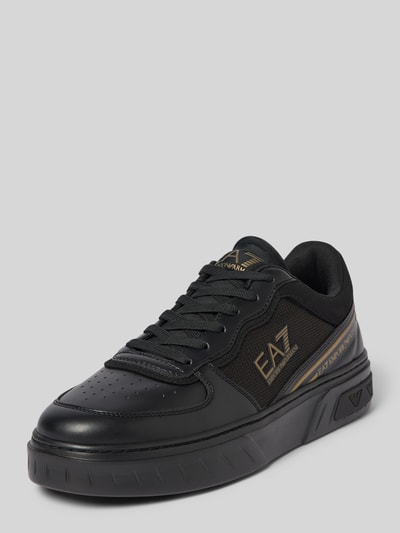 EA7 Emporio Armani Sneakers met vetersluiting Zwart - 1