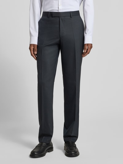 BOSS Regular Fit Anzughose mit Woll-Anteil Modell 'LEON' Blau 4