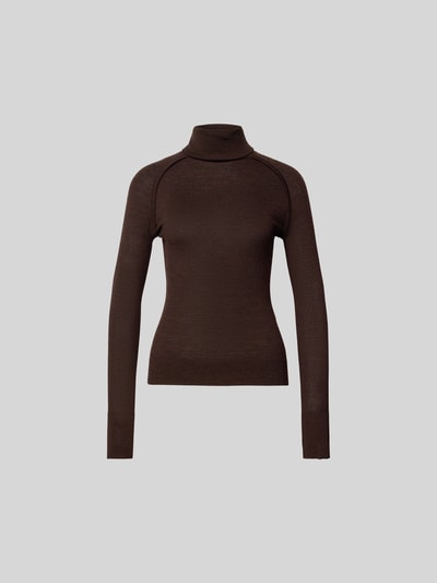 Victoria Beckham Longsleeve mit Rollkragen Dunkelbraun 2