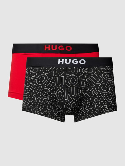 HUGO Trunks mit Label-Bund Modell 'BROTHER' im 2er-Pack Rot 1