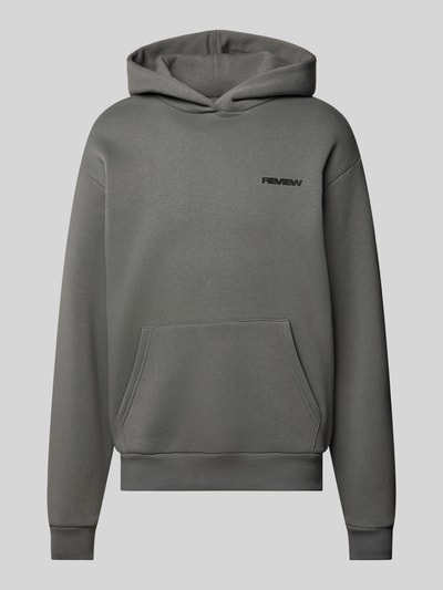 REVIEW Essentials Logo Hoodie Dunkelgrau 2