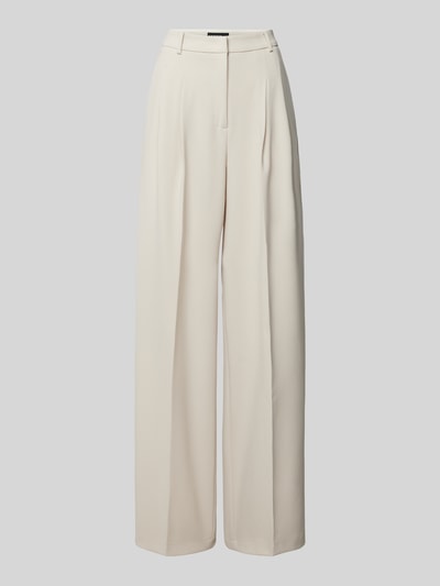 Cambio Wide Leg Stoffhose mit Bundfalten Modell 'ANNY' Sand 2