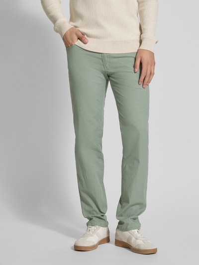 Brax Broek met steekzakken, model 'Cadiz' Lichtgroen - 4