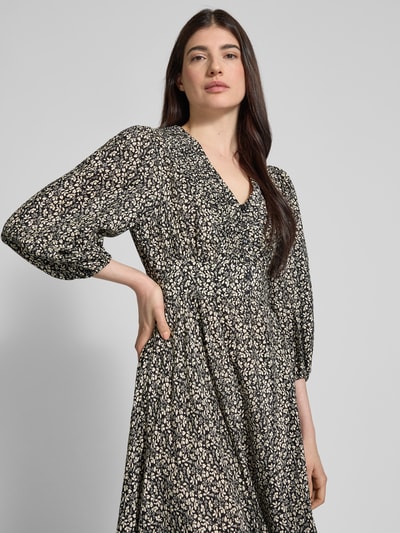 Ivy Oak Maxi-jurk met knoopsluiting, model 'DREA' Zwart - 3