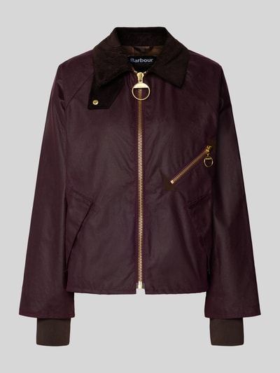 Barbour Kurtka woskowana o kroju relaxed fit z czystej bawełny model ‘ARLENE’ Bordowy 2
