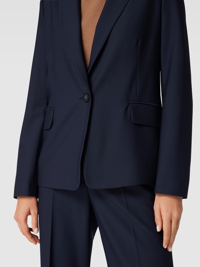 s.Oliver BLACK LABEL Blazer aus reiner Viskose mit Reverskragen Dunkelblau 3