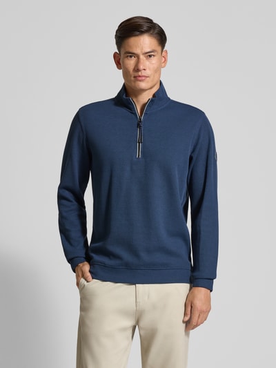 Lerros Sweatshirt met opstaande kraag, model 'SELANIK' Blauw - 4