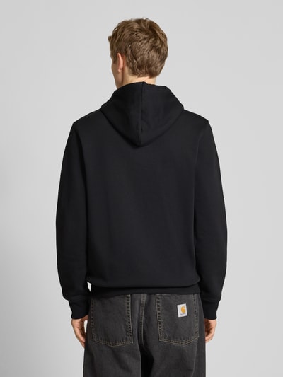CHAMPION Hoodie mit Label-Stitching Black 5