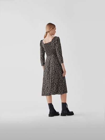 Diane von Furstenberg Midikleid mit Allover-Muster Schwarz 5