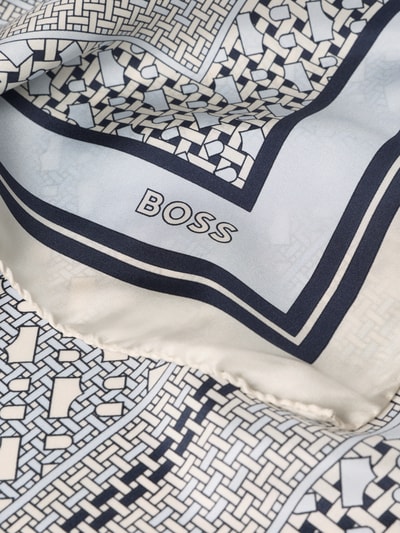 Produktfoto, Schal aus reiner Seide Modell 'LAINY' von BOSS in Mehrfarbig Optik mit Optik:Allover-Muster, Label-Schriftzug, Twill Materialverarbeitung