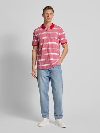 Fynch-Hatton Regular Fit Poloshirt mit Logo-Stitching Rot 1