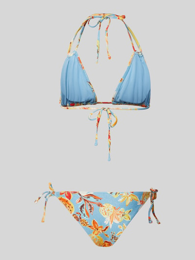 Shiwi Bikini met bloemenmotief, model 'LIZ' Blauw - 3