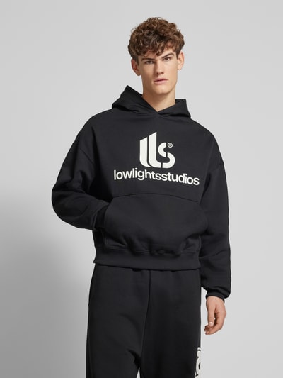 Low Lights Studios Oversized Hoodie mit Label-Print Black 4