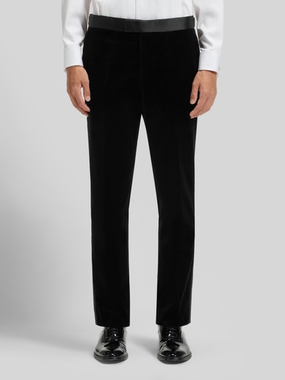 BOSS Slim Fit Anzughose aus reiner Baumwolle Modell 'H-GENIUS' Black 4