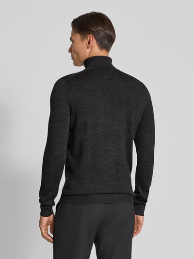 Christian Berg Men Pullover aus Merino-Mix mit Rollkragen Anthrazit Melange 5