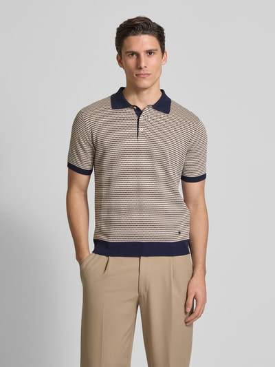 Manuel Ritz Poloshirt met korte knoopsluiting Marineblauw - 4