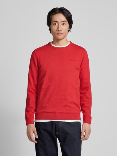 s.Oliver RED LABEL Gebreide pullover met ribboorden Rood - 4