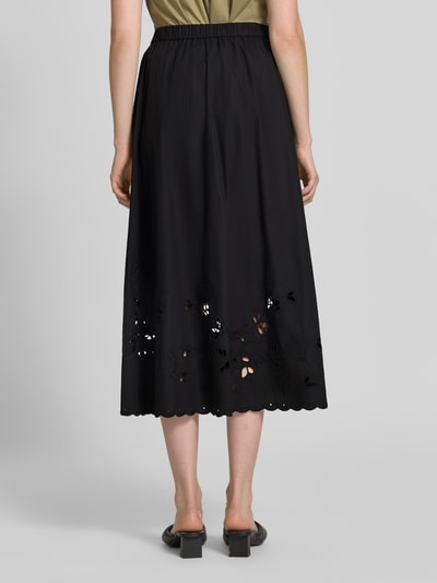 Weekend Max Mara Ausgestellter Maxi-Rock aus reiner Baumwolle Modell 'CARAVAN' Black 5
