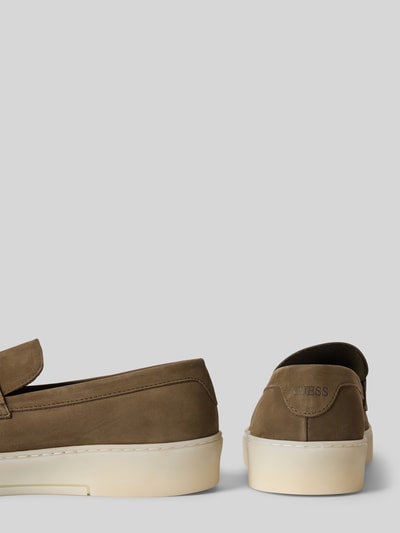 Guess Klapki z fakturowaną podeszwą model ‘RICKY’ Oliwkowy 2