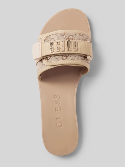 Guess Slippers met klittenband, model 'ELYZE4' Beige - 3