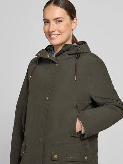 Barbour Regular fit functionele lange jas met gestikt logo model 'MATILDE' Olijfgroen - 3