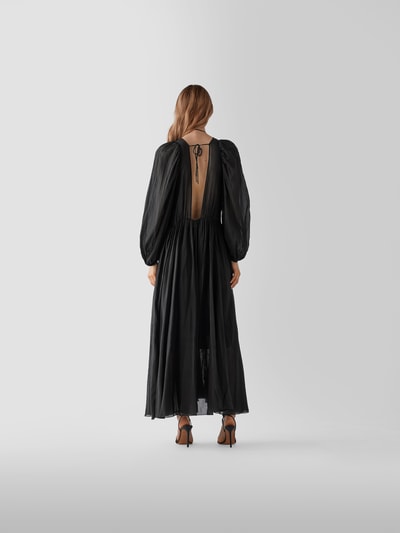 Forte Forte Maxikleid mit V-Ausschnitt Schwarz 5