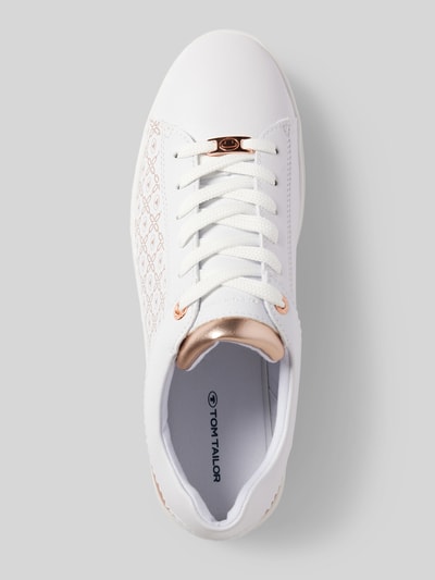 Tom Tailor Sneakers met labelmotief Wit - 4