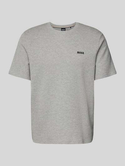 BOSS T-Shirt mit Label-Stitching Mittelgrau 2