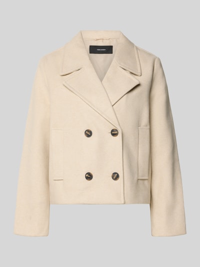 Vero Moda Korte trenchcoat met dubbele knoopsluiting, model 'VINCEMIA' Beige - 2