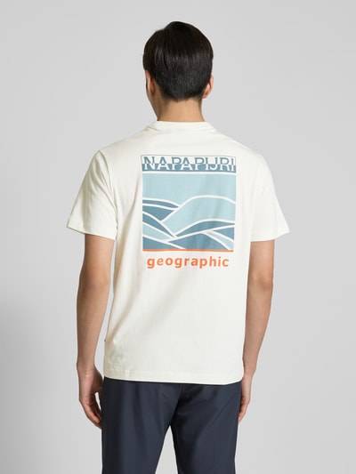 Napapijri T-Shirt mit Label-Print Modell 'SOVANA' Offwhite 5