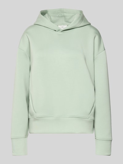 Produktfoto, Regular Fit Hoodie aus Viskose-Mix mit Eingrifftaschen van Fynch-Hatton in zachtgroen met elastische boorden en steekzakken.