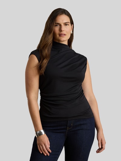 Lauren Ralph Lauren Slim Fit Top mit hochgeschlossenem Kragen BLACK 6