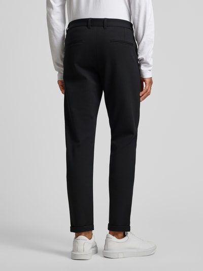 Lindbergh Slim fit stoffen broek met verkort model Zwart - 5