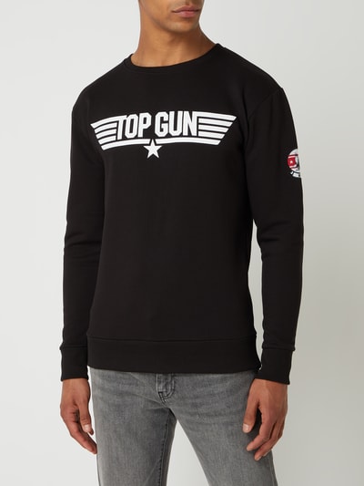 Top Gun Sweatshirt met logo Zwart - 4