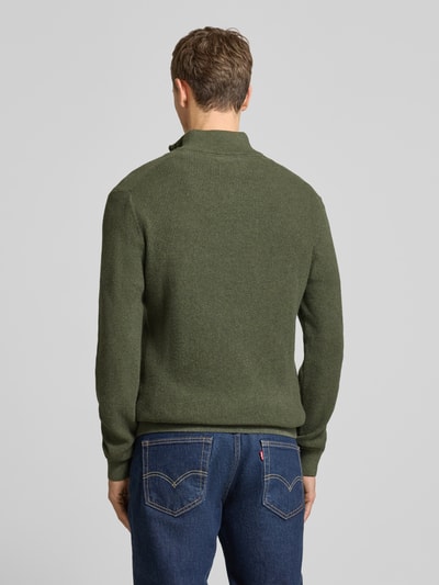 MCNEAL Strickpullover mit Stehkragen Khaki Melange 5