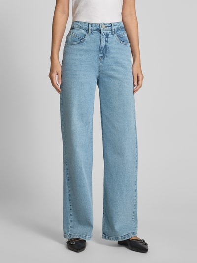 OPUS Jeansy z szeroką nogawką i wpuszczanymi kieszeniami model ‘Mivy fresh’ Jeansowy niebieski 4