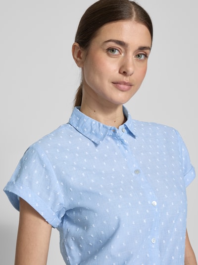 Jake*s Casual Bluzka o kroju regular fit z listwą guzikową Błękitny 3