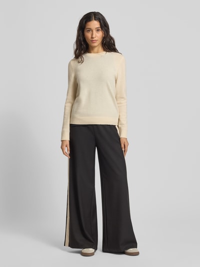 Rinascimento Stoffen broek met wijde pijpen en elastische band Zwart - 1