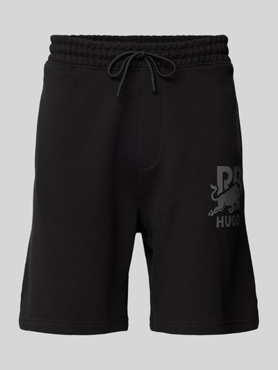 HUGO Sweatpants mit Label-Print Modell 'DESWICK' Black 1