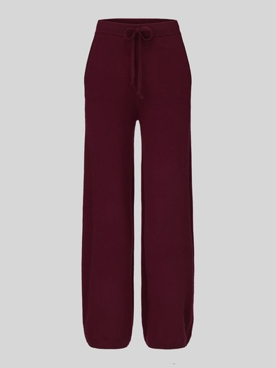 Jake*s Casual Regular Fit Weite Hose aus reinem Kaschmmir Pflaume 2