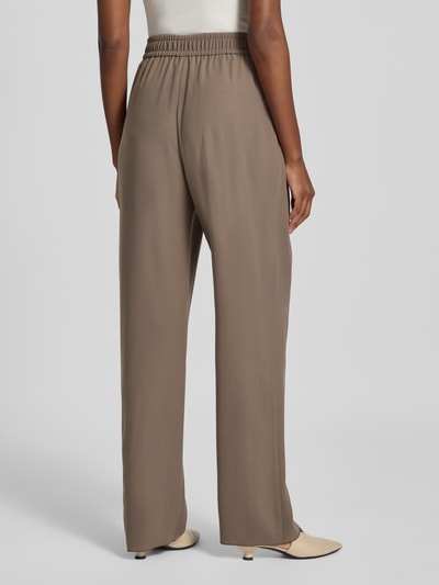 Emporio Armani Hose mit weitem Bein und elastischem Bund Taupe 5