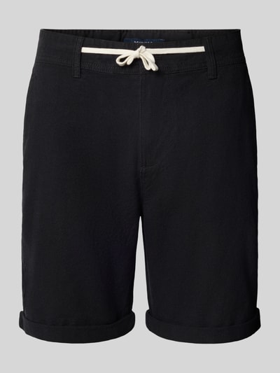 MCNEAL Regular Fit Leinenshorts mit Tunnelzug Black 2