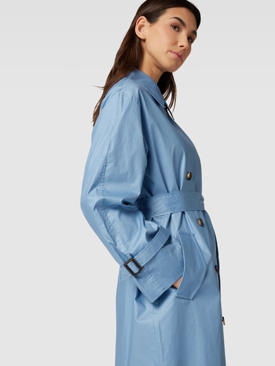 Soaked in Luxury Trenchcoat mit Bindegürtel Modell 'Ohio' Hellblau 3