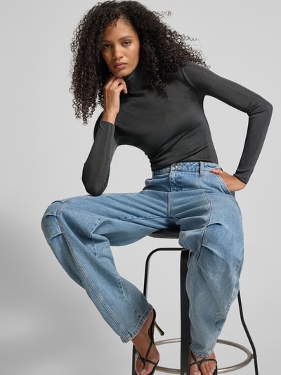 Self-Portrait Longsleeve im semitransparentem Design Dunkelgrau 3