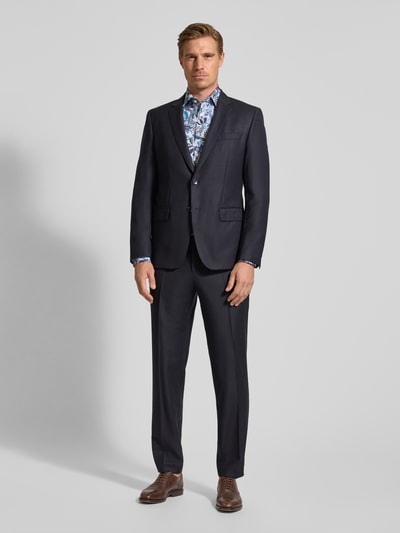OLYMP Level Five Slim Fit Business-Hemd mit Kentkragen im Allover-Look Bleu 1