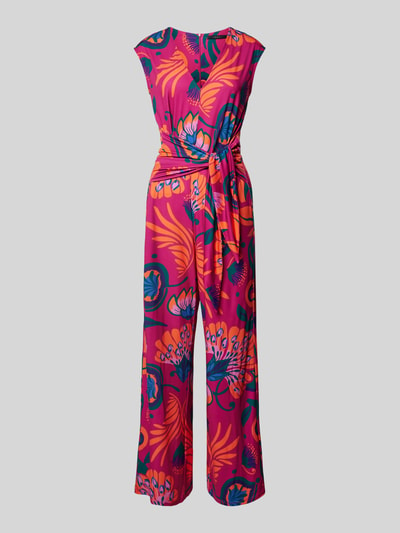 Oui Jumpsuit mit Bindegürtel Fuchsia 2