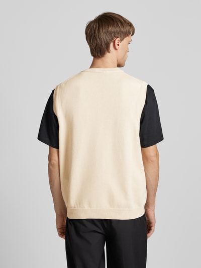 Carhartt Work In Progress Pullunder mit Label-Stitching Modell 'MADISON' Beige 5