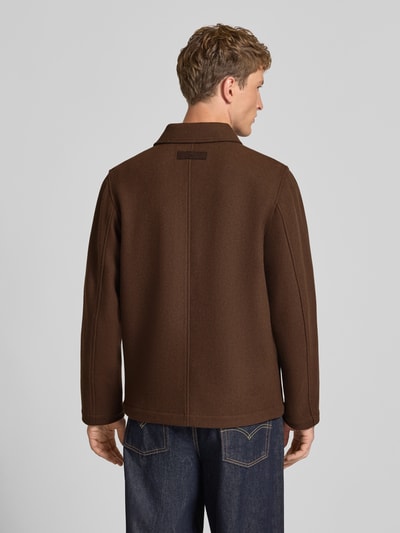 Marc O'Polo DENIM Regular Fit Blouson aus Woll-Mix Schoko 5