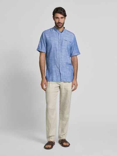 Christian Berg Men Freizeithemd mit Knopfleiste Royal 1